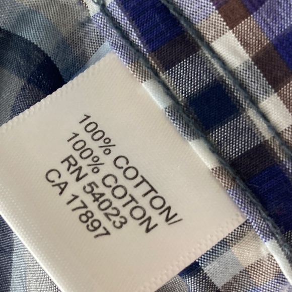 Banana Republic Plaid Button Down Shirt size small (14-14.5)100% cotton. - Picture 9 of 12